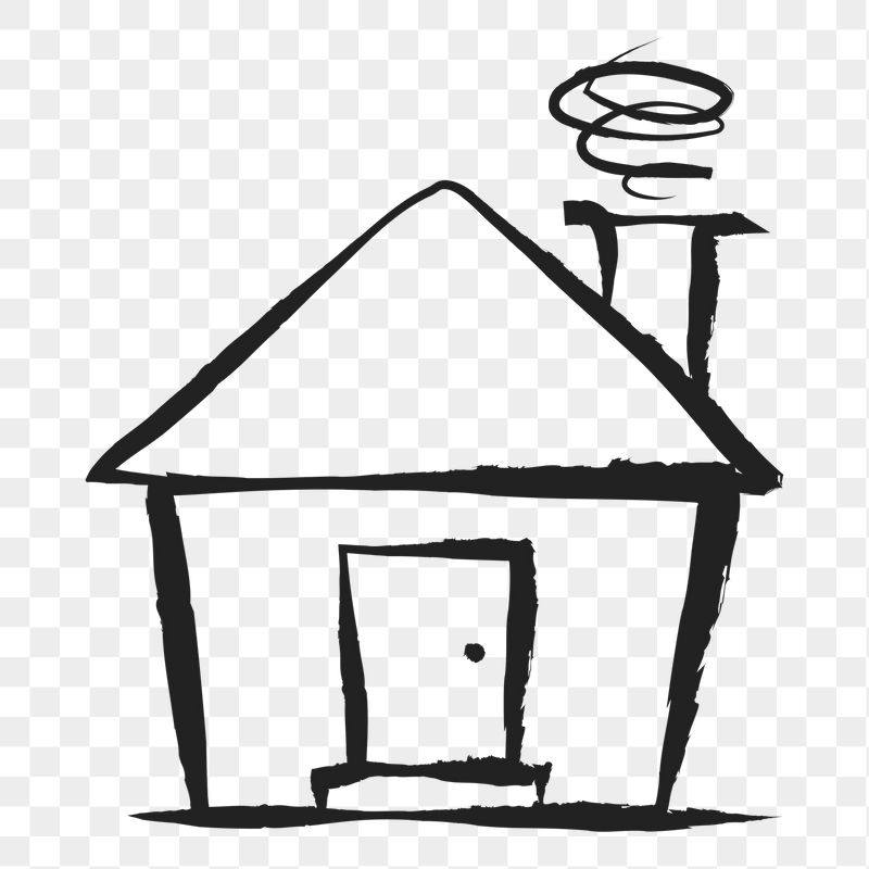House png sticker, cute doodle | Free PNG Illustration - rawpixel