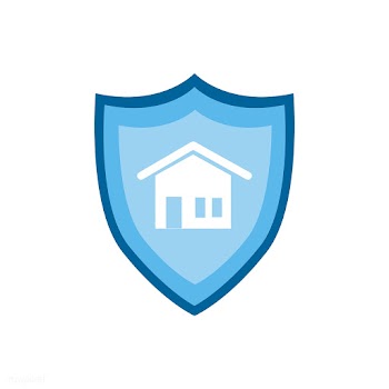 House sign on blue shield graphic illustratio.. | Free stock vector - 429446