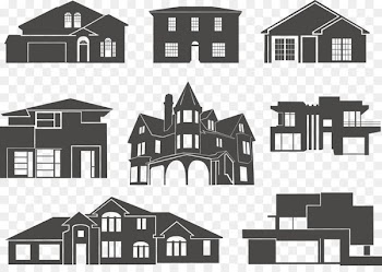 House Silhouette Building Clip art - Vector house 