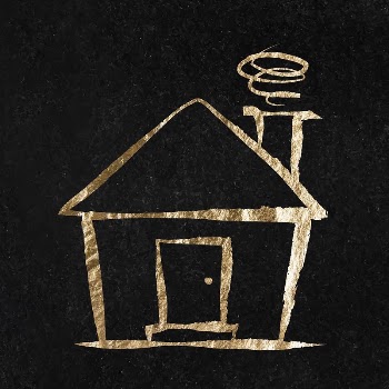House sticker, gold aesthetic illustration | Free Vector Illustration - rawpixel