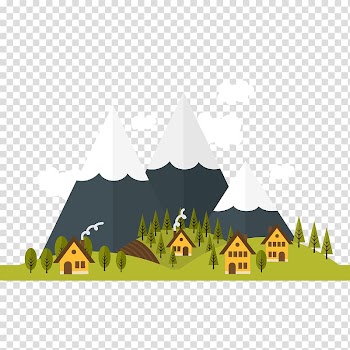House under mountain , Deep in the mountains transparent background PNG clipart
