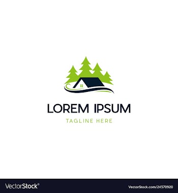 House village landscape creative business logo vector image