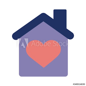 house with heart solidarity flat style