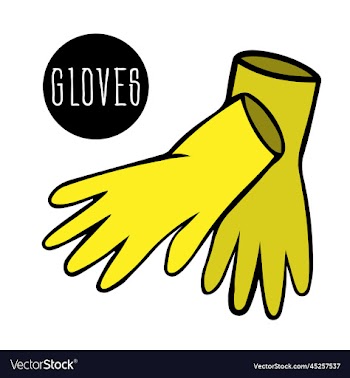 household rubber gloves for work to protect skin