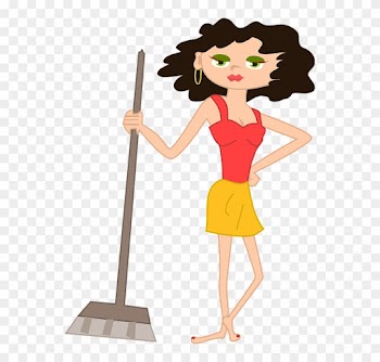 Housekeepers House - Girl With Broomstick
