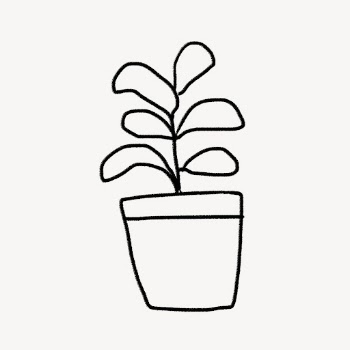 Houseplant doodle clipart, home decor | Free PSD - rawpixel
