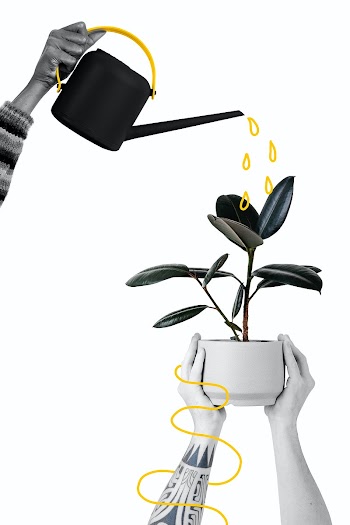 Houseplant gardening hobby illustration remix | Free stock illustration | High Resolution graphic