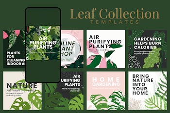 Houseplant social media template file leaf… | Free stock illustration | High Resolution graphic
