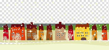 Housing Window Snow House, Colorful house transparent background PNG clipart