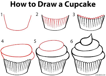 How to Draw a Cupcake Step by Step Drawing Tutorial with Pictures ...