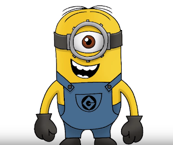 How to draw a minion step by step | cartoon drawings