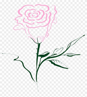 How To Draw A Simple Rose - Rose Clip Art