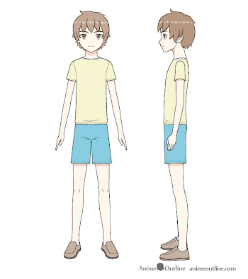 How to Draw an Anime Boy Full Body Step by Step - AnimeOutline