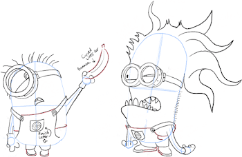 How to Draw Stuart and an Evil Minion from Despicable Me 2 Drawing ...