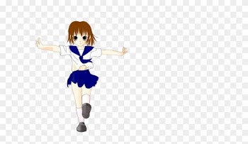 How To Set Use Brunette School Girl Svg Vector - Walking Girl