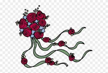 How To Set Use Flower Bouquet Svg Vector - Rose
