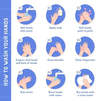 How to wash your hands Free Vector