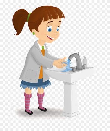 How To Wash Your Hands The Right Way - Girl Washing Hands Clipart