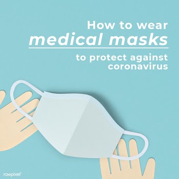 How to wear medical masks to protect against coronavirus social banner.. | Free  illustration - 2307844