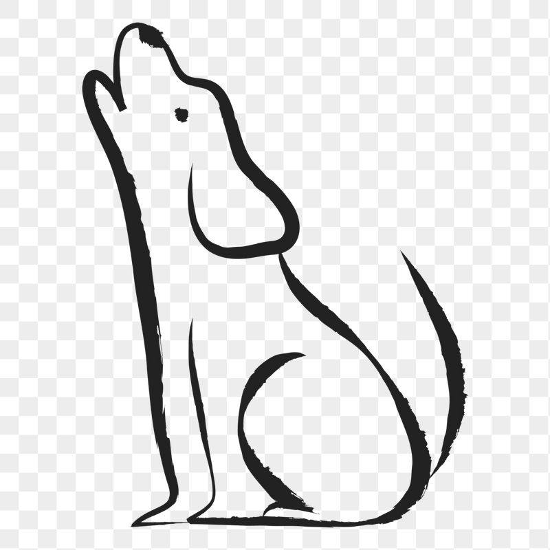 Howling dog png sticker, cute | Free PNG Illustration - rawpixel