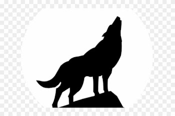 Howling Wolf Clipart - Wolf Silhouette Vector