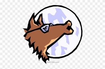 Howling Wolf Royalty Free Vector Clip Art Illustration - Howling Wolf Royalty Free Vector Clip Art Illustration