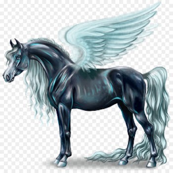 Howrse Pegasus Unicorn Friesian horse Flying horses - pegasus 