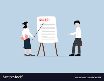 hr officer telling rules for new employee