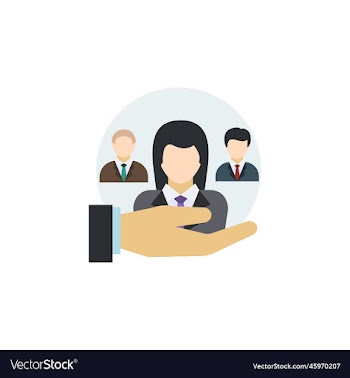 hr recruiter creative icon flat multicolored