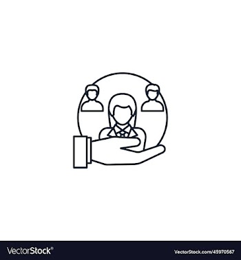 hr recruiter creative icon line multicolored