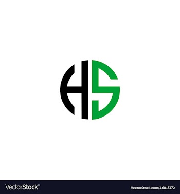 hs initials monogram letter text alphabet logo