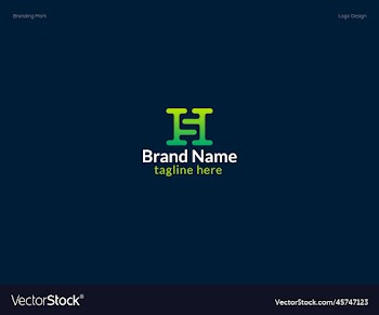 hs letter logo design - h letter logo