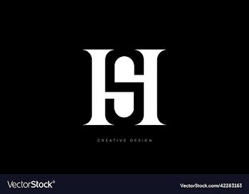 hs negative space branding logo concept
