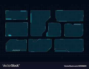 hud frames futuristic text box border frame