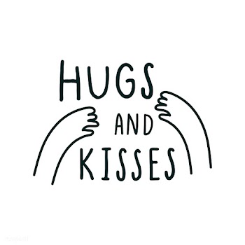 Hug and kisses with loving arms vector | Free stock vector - 519754