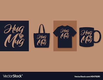 hug in a coffee typography coffee quotes design
