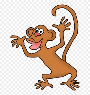 Huge Monkey Clipart, Funny Monkey Clipart - Monkey Gif Cartoon Transparent Back