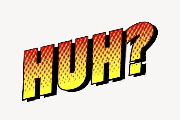 Huh typography sticker, comic pop | Free PSD - rawpixel