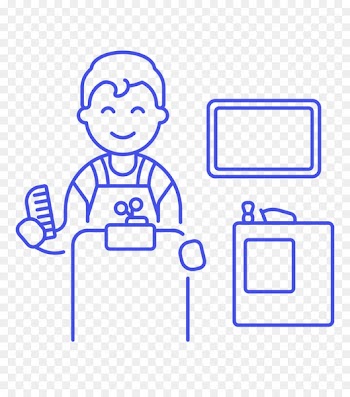 Human behavior Line Clip art Product Angle - hairdresser vector 
