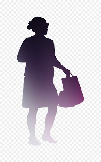 Human behavior Shoulder Purple Silhouette -  