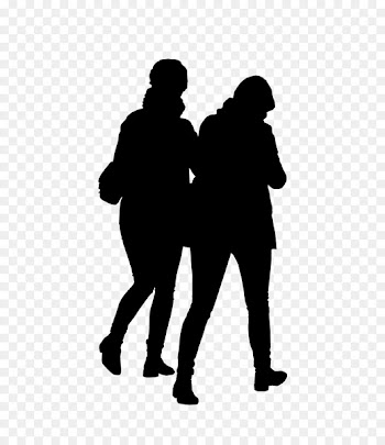 Human, Black White M, Human Behavior, Silhouette, Standing PNG