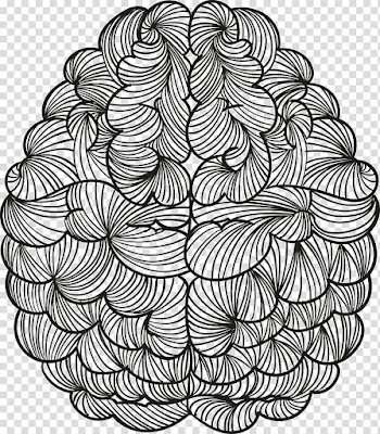 Human brain Agy Euclidean Sticker, hand-painted abstract brain transparent background PNG clipart
