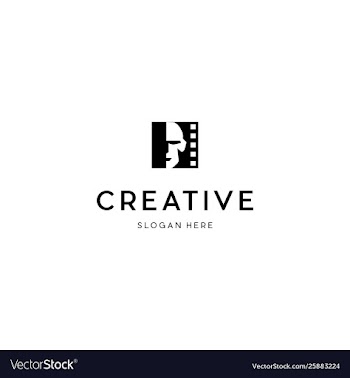 Human creator film studio creative business logo vector image
