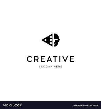 Human creator film studio creative business logo vector image