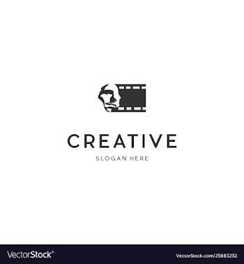 Human creator film studio creative business logo vector image