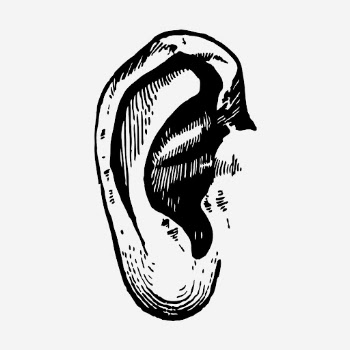 Human ear, body part illustration. | Free Photo Illustration - rawpixel