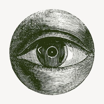 Human eye collage element, vintage | Free Vector Illustration - rawpixel
