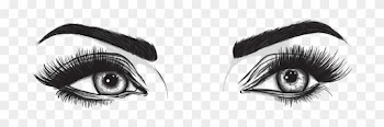 Human Eyes Clipart Black And White - Eyes And Eyebrows Png
