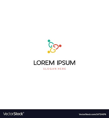 Human family colorful creative business logo vector image