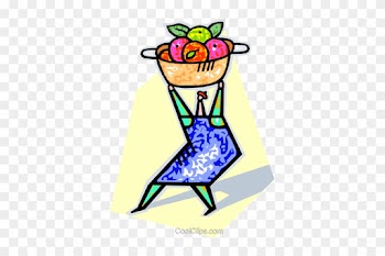Human Form With A Bowl Of Fruit Royalty Free Vector - Food